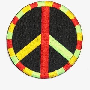 Accessories - Peace sign patch iron on rasta hippie retro DIY Accessories - Peace sign patch iron on rasta hippie retro DIY